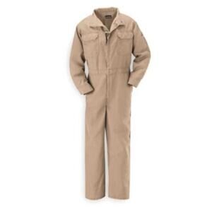 Bulwark Men's Big & Tall Flame Resistant,Nomex IIIA Premium Coverall,Tan,42 long
